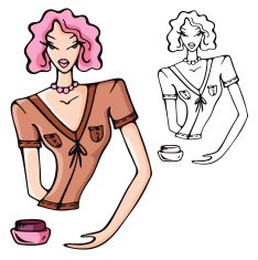 Fashion Woman Vector Illustration Series N44