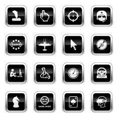 Supergloss Black Icons - Computer Gaming