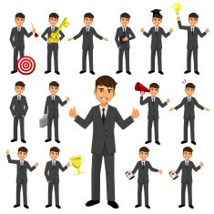 Set of businessman character N6