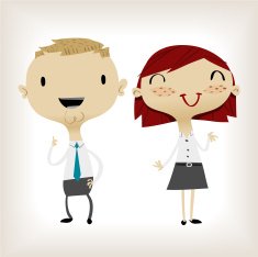 Two wiggly business folks