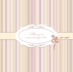 Gift card with bow ribbon and copy space