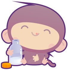 Monkey Drinking Milk free image download