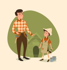 Retro family background N5