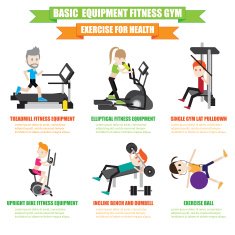 Fitness Equipment vector set
