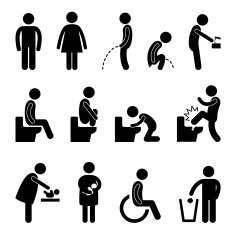Toilet Bathroom Pregnant Handicap Public Sign Icon