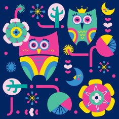 Owls love vector