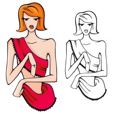 Fashion Woman Vector Illustration Series N58
