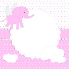 New baby girl shower invitation card