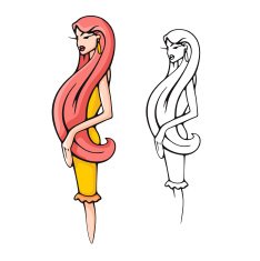 Fashion Woman Vector Illustration Series N68
