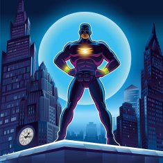 Superhero Vector illustration on a background N2