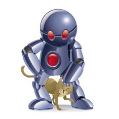 Little Robot 001 with cat