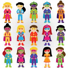 Collection of Diverse Group Superhero Girls N5