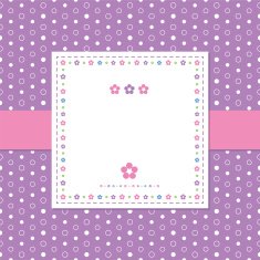 violet polka dot greeting card N2