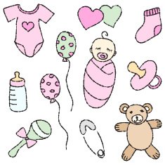 baby girl icons N3