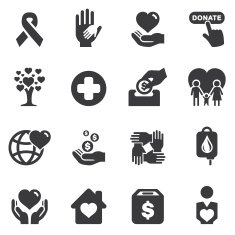 Charity Silhouette icons