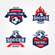 Set of Soccer Football Badge Designs