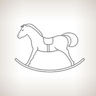 Rocking Horse on a Light Background