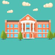 Flat building facade