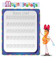 Draw a bass clef