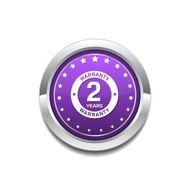 2 Years Warranty Purple Vector Icon Button