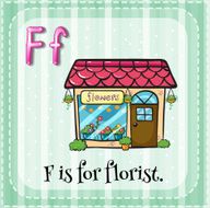 Flashcard F florist