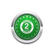 2 Years Warranty Green Vector Icon Button