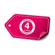 4 Years Warranty Pink Vector Icon Design N2