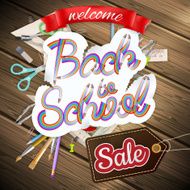 Back to school Sale Label card EPS 10 N2