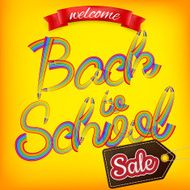Back to school Sale Label card EPS 10 N4