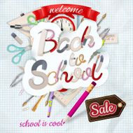 Back to school Sale Label card EPS 10 N7