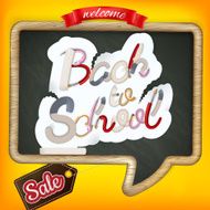 Back to school Sale Label card EPS 10 N10