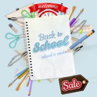 Back to school Sale Label card EPS 10 N11