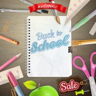 Back to school Sale Label card EPS 10 N13
