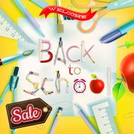 School Sale Label card EPS 10
