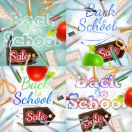 Back to School Sale Set EPS 10