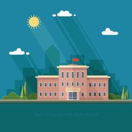 Welcome back to school Flat style vector illustration N2