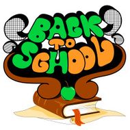 Vector multicolored &quot;Back to School&quot; text
