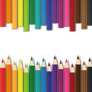 school colorful pencils vector illustration