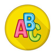 ABC blocks flat icon
