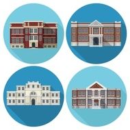 School Building Flat
