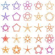 Set of stars Geometric shapes Vector N4