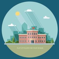 Welcome back to school Flat style vector illustration N5