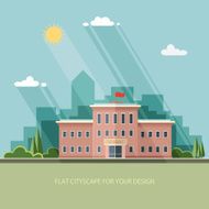 Welcome back to school Flat style vector illustration N6