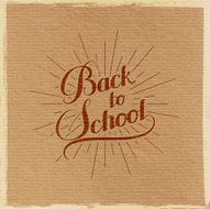 Back To School label with light rays