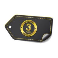 3 Years Warranty golden Vector Icon Design N2