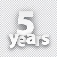 Five years paper sign N3