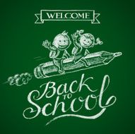 Back to school Lettering on chalkboard N4