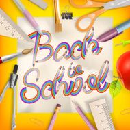 School season invitation template EPS 10 N4