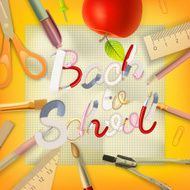 School season invitation template EPS 10 N5