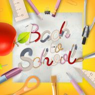 School season invitation template EPS 10 N6